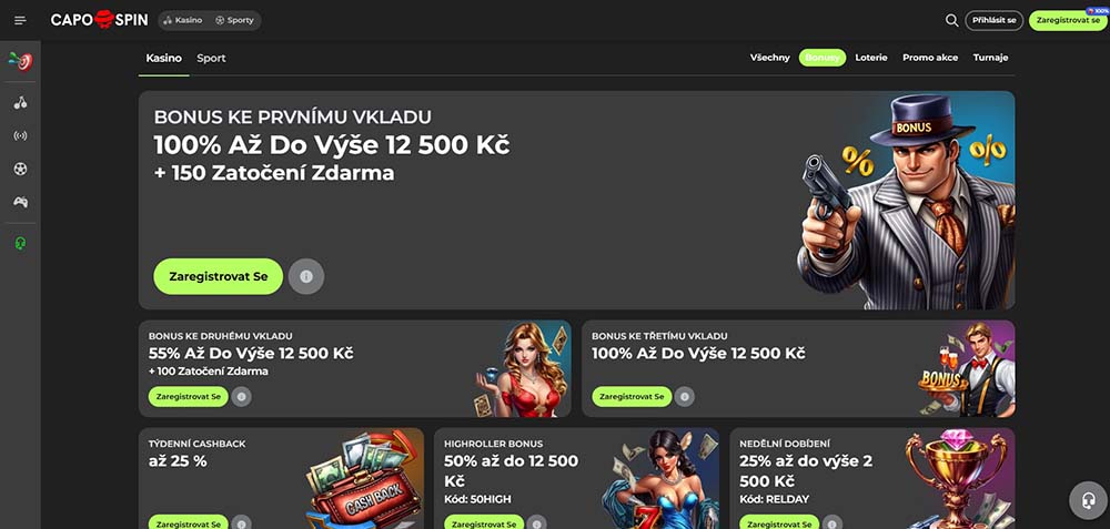 Bonusy v casinu Capospin