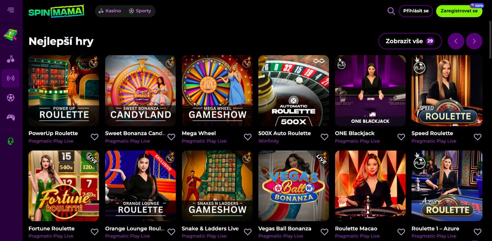 Spinmama live casino