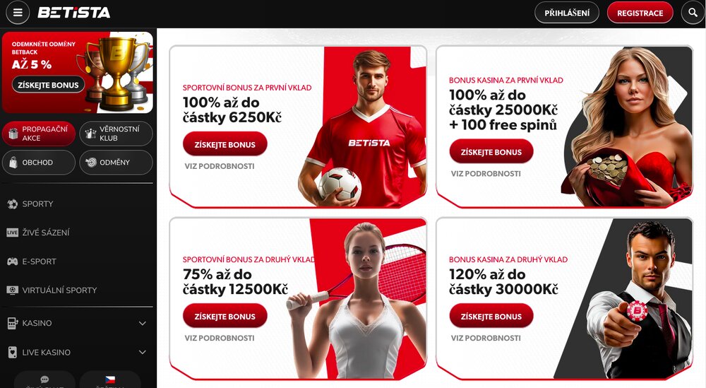 Betista bonusová nabídka