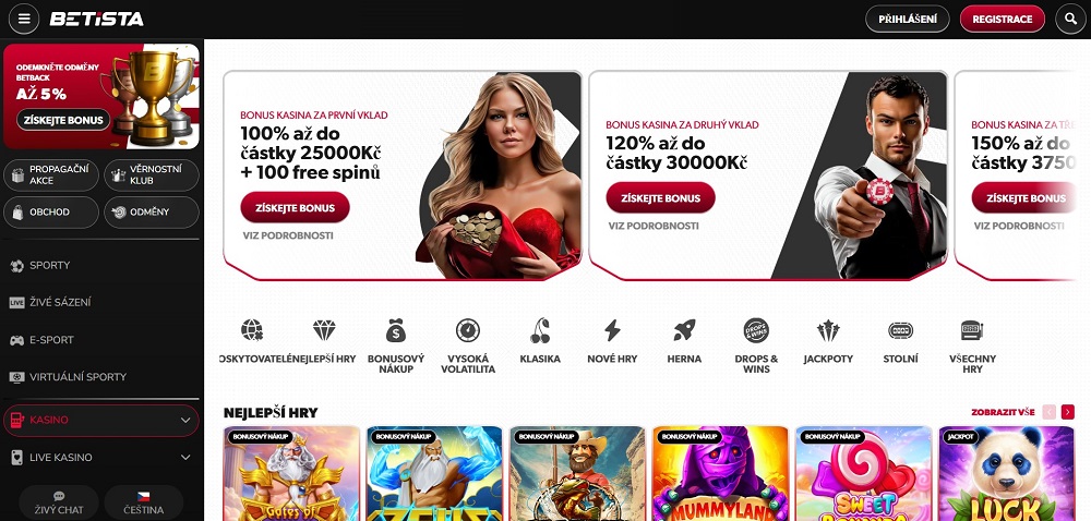 Betista úvodní stránka