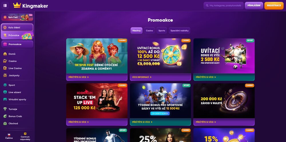 kingmaker bonusová nabídka