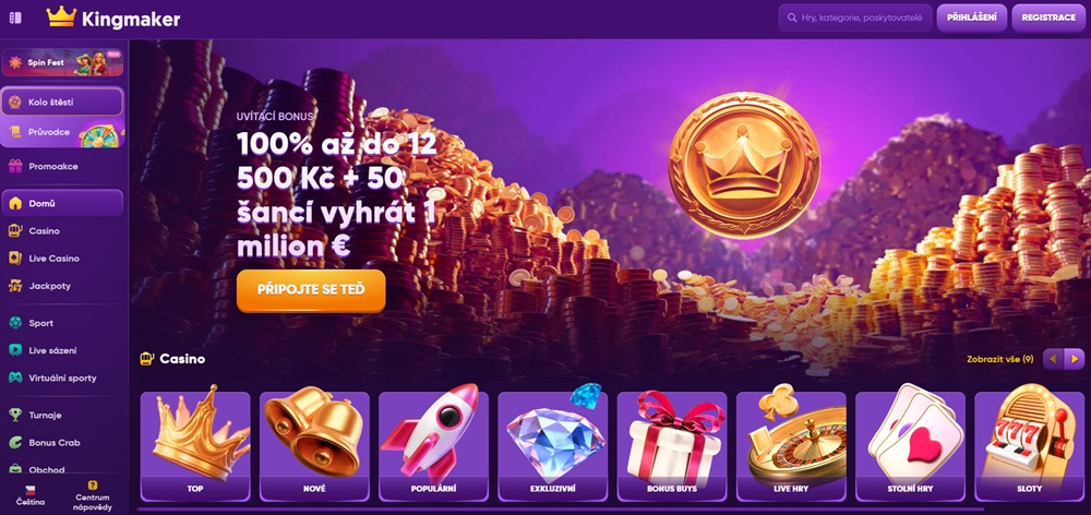 Kingmaker aplikace a web