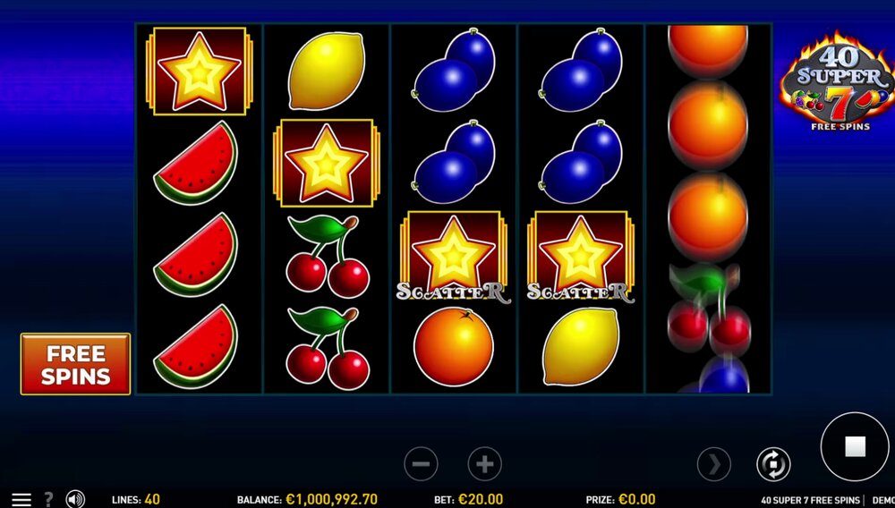 40 Super 7 Free Spins