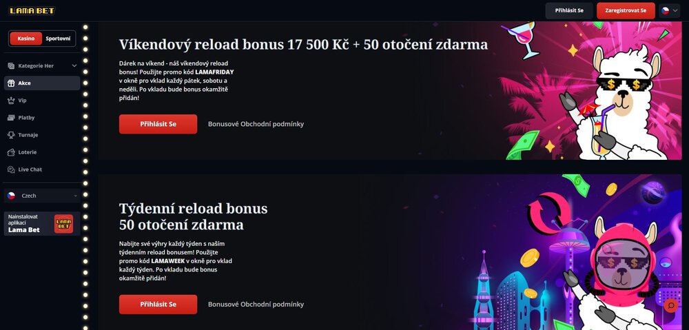 lamabet casino bonusy