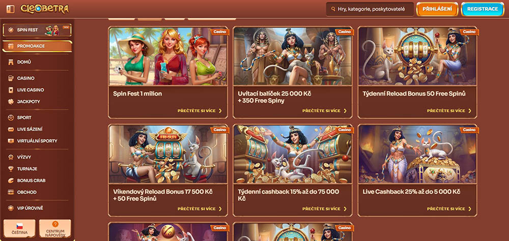 Free spins v casinu Cleobetra
