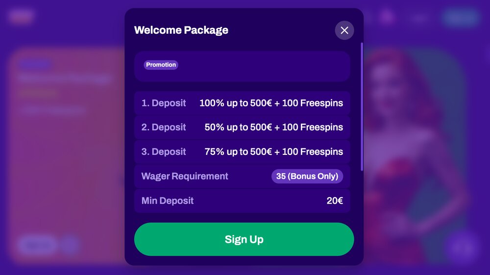 CandySpinz welcome bonus