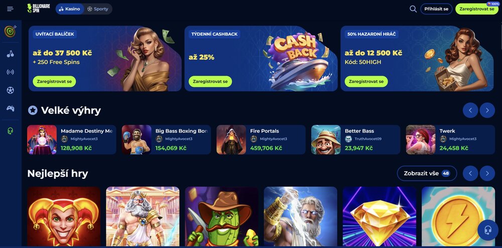 Billionairespin free spins