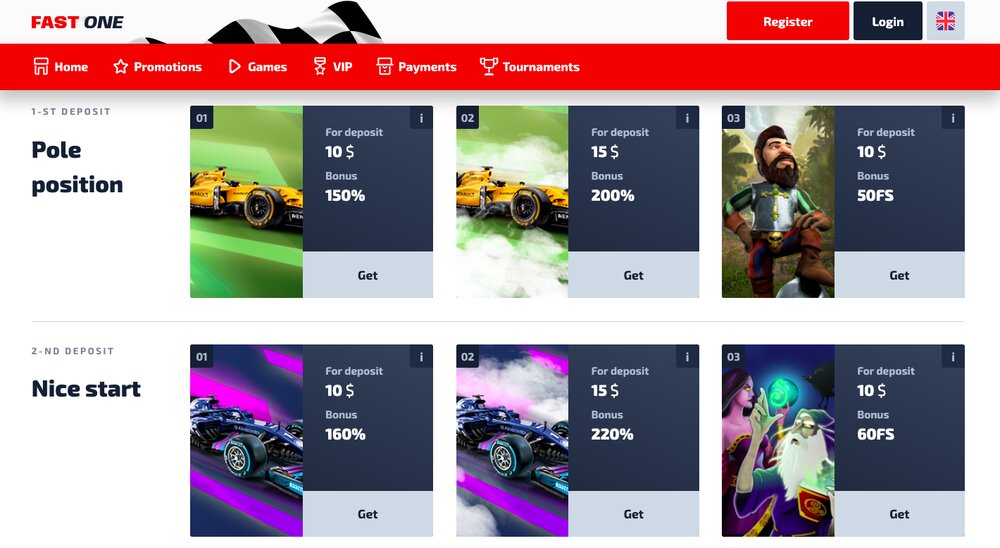 F1 Casino bonusy