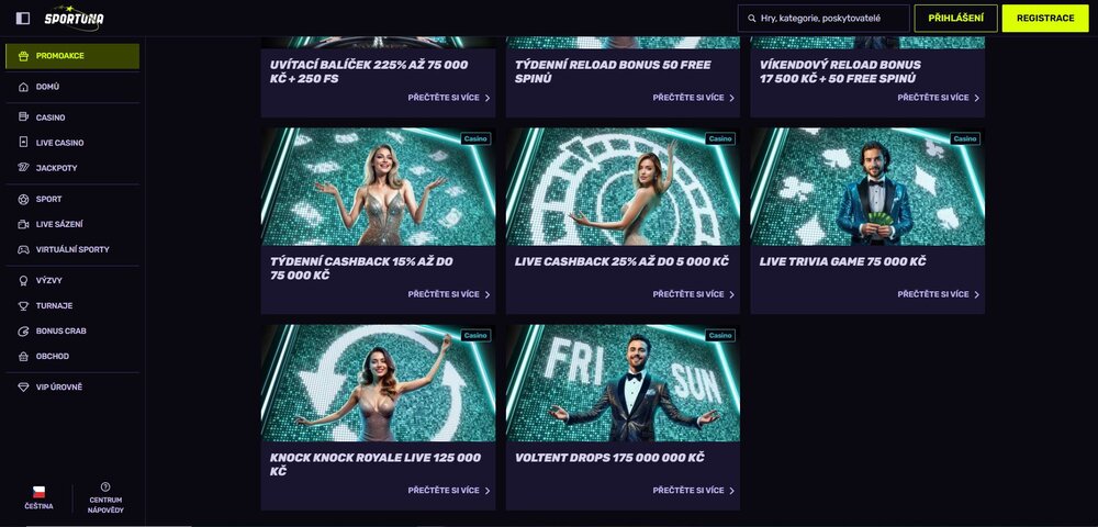 sportuna promoakce s cashbackem