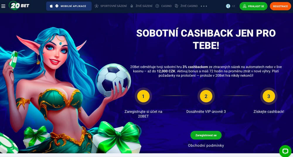 20BET cashback