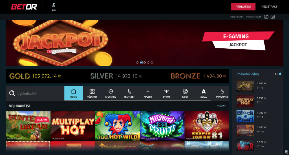 Betor casino úvodní