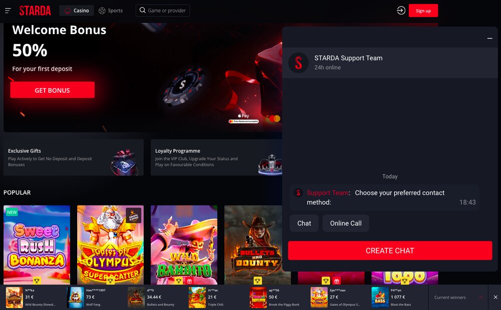 Starda customer support