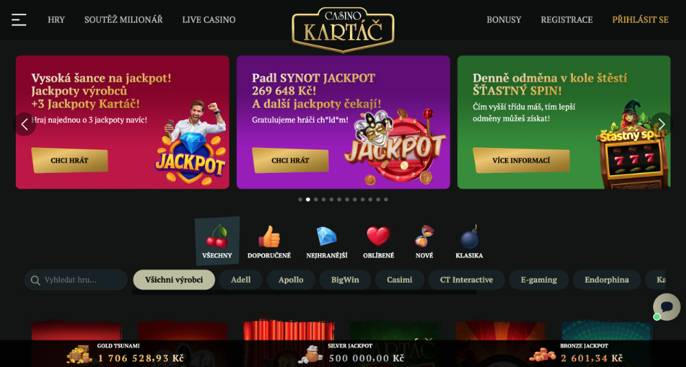 Casino Kartáč úvodní