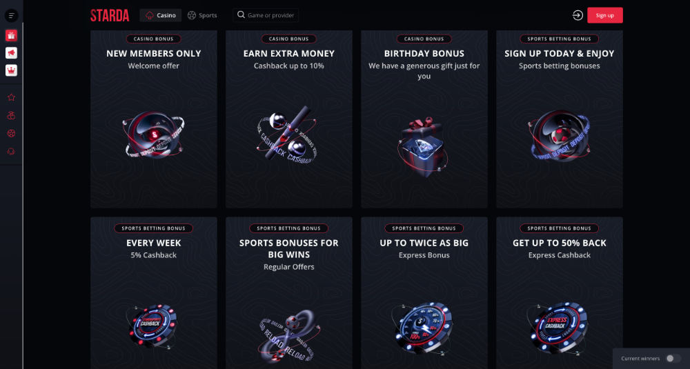 Starda - nejlepší podzimní bonusy