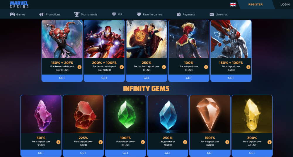 Marvel Casino – nejlepší bonusy [podzim 2025] úvodní