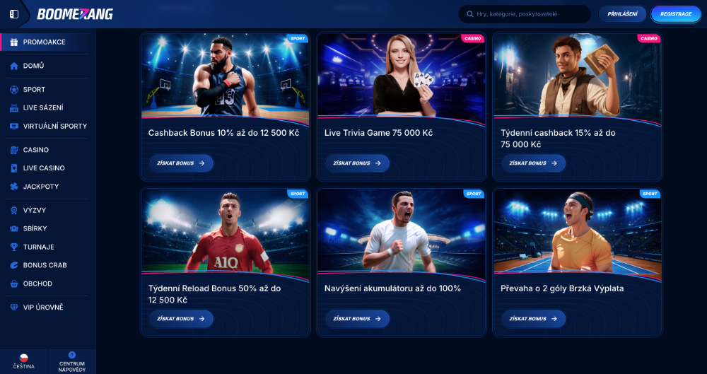 Boomerang Bet – nejlepší bonusy [podzim 2025]