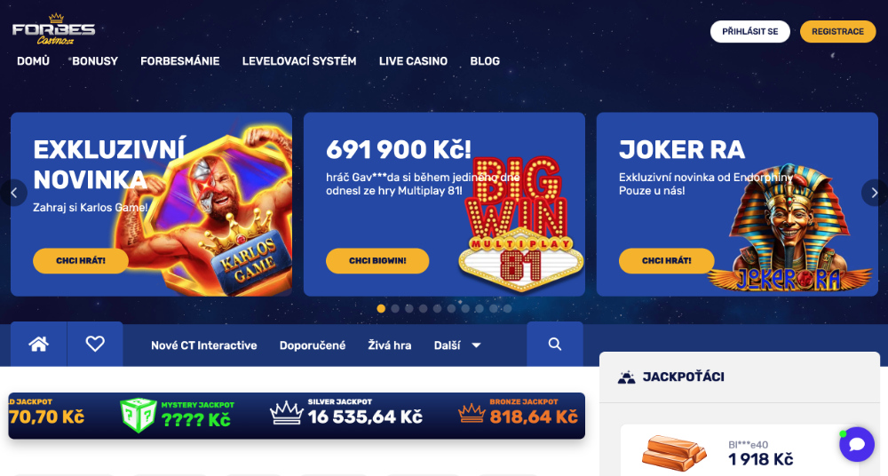 Forbes casino úvodní stránka