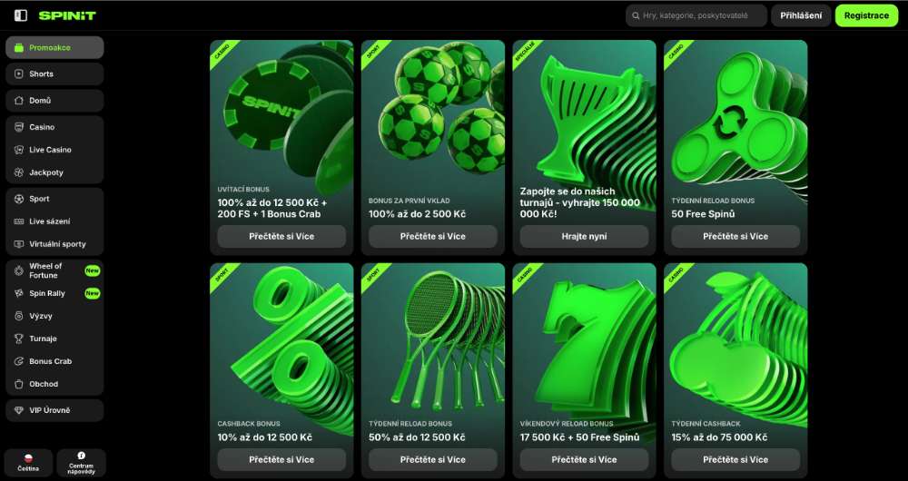 Spinit – nejlepší bonusy [podzim 2025] úvodní
