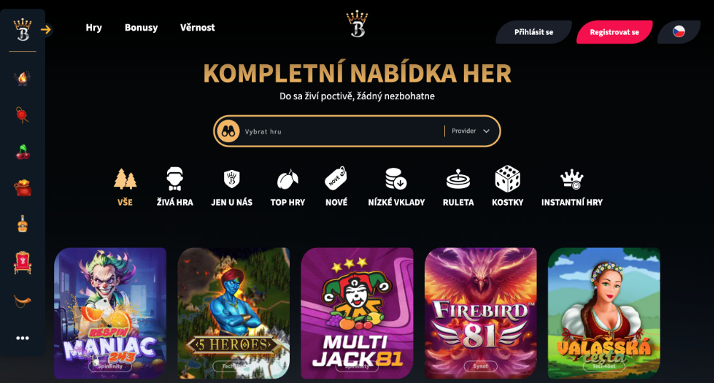 Bonver Casino úvodní