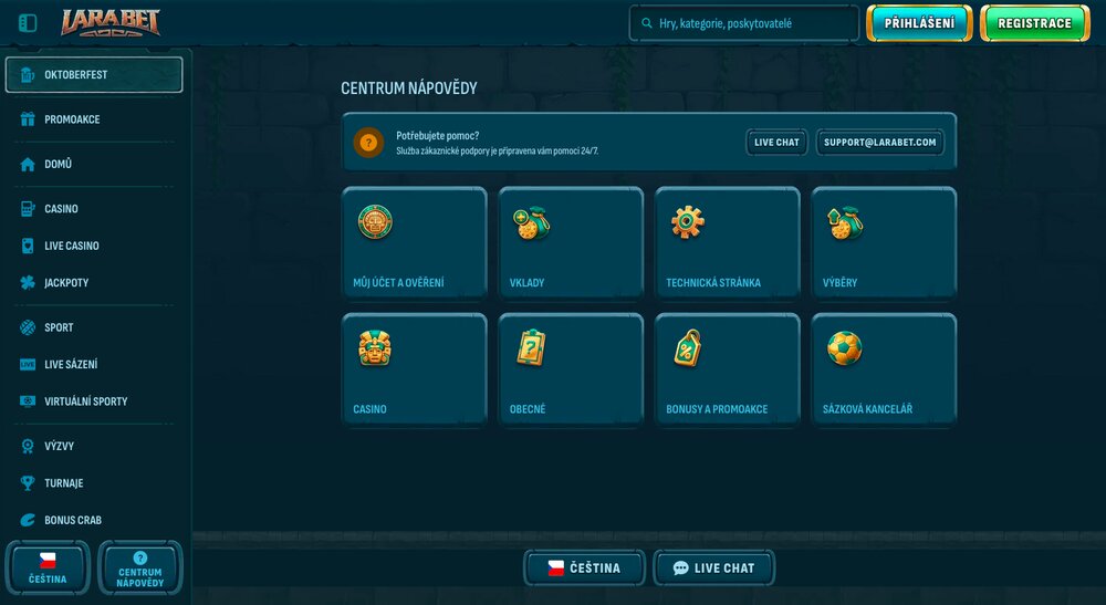 Larabet customer support