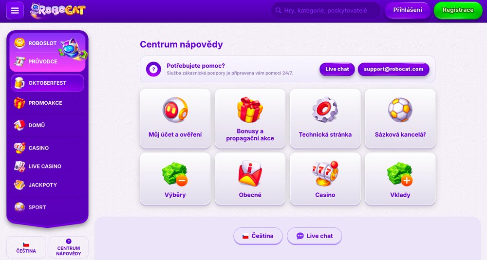 Robocat customer support