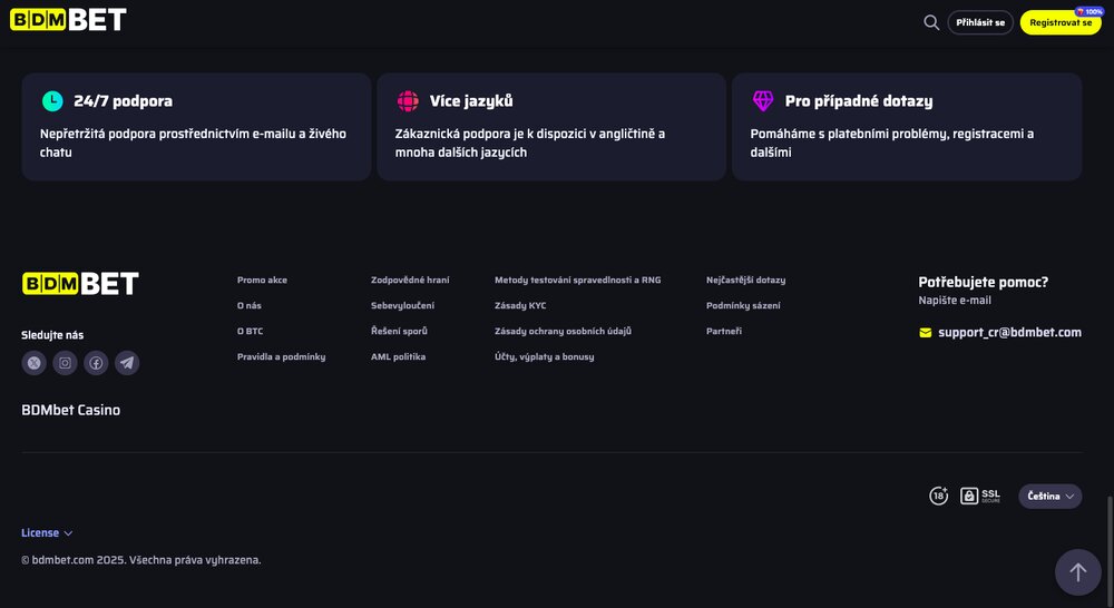 BDMbet customer support