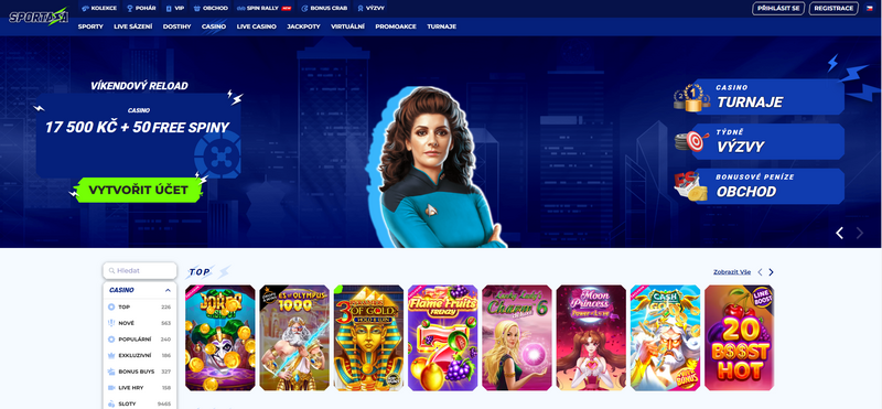 Mobilní aplikace a web casina Sportaza