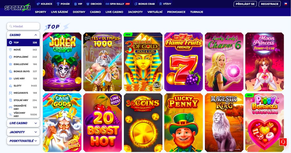 Automaty v casinu Sportaza