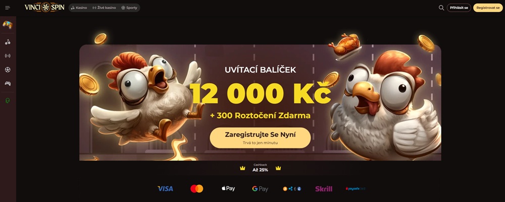Vinci Spin casino homepage Vinci Spin casino homepage