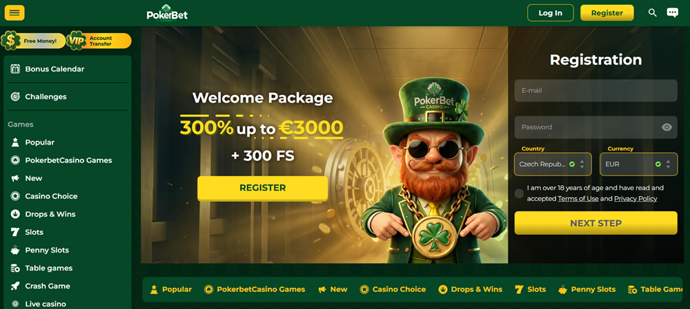 PokerBet casino úvodní