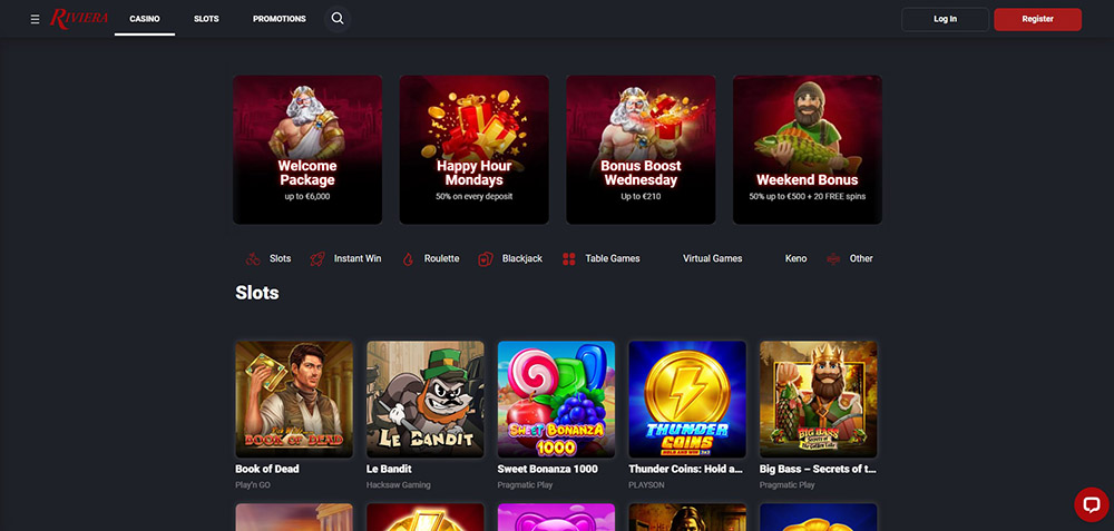 Riviera casino úvod