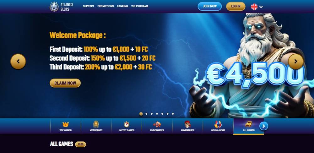 Atlantis Slots casino úvod