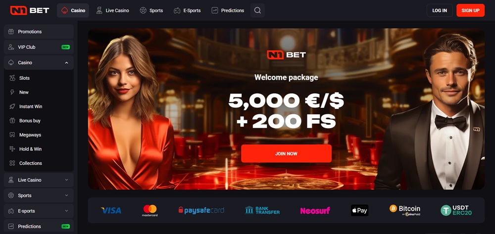N1Bet casino úvodní