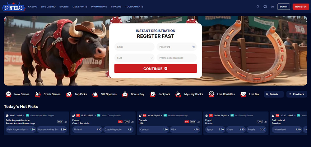 SpinTexas casino úvod