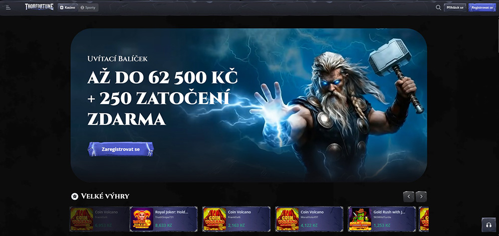 Thor Fortune casino úvod